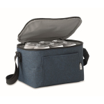 Cooler bag, recycled plastic. Holds 6 cans for promotions blue colour second view