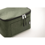 Cooler bag, recycled plastic. Holds 6 cans for promotions dark green colour seventh photographic view