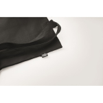Printed hemp shopping bag with bottom gusset, 200 g/m2 black colour fifth photographic view