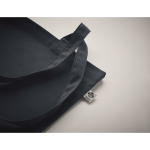 Economical organic tote bag in organic colours, 140 g/m2 navy-blue colour fifth photographic view