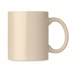 Economical ceramic coffee mug, 300 ml beige colour third view