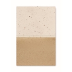 Memo pad with grass paper sticky notes and wildflower seeds white colour fourth view