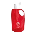 Affordable foldable bottle for runners, 750 ml, Comfy red colour image with logo 4