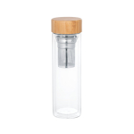 Double-walled bottle with tea infuser, 490 ml, TeaBoo XL natural colour