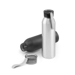Leak-proof aluminium bottle, silicone handle, 660ml black colour