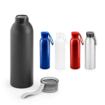 Leak-proof aluminium bottle, silicone handle, 660ml various colours