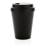 Plastic takeaway cup with double wall, 300 ml black colour