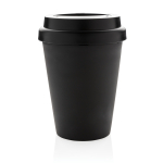 Plastic takeaway cup with double wall, 300 ml black colour