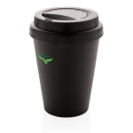 Plastic takeaway cup with double wall, 300 ml black colour