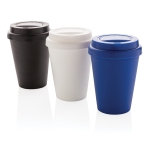 Plastic takeaway cup with double wall, 300 ml blue colour