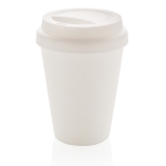 Plastic takeaway cup with double wall, 300 ml white colour