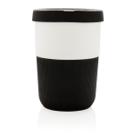 Large sustainable PLA takeaway cup, 380 ml black colour