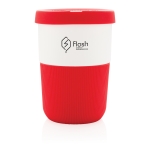 Large sustainable PLA takeaway cup, 380 ml red colour
