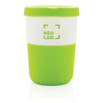 Large sustainable PLA takeaway cup, 380 ml green colour