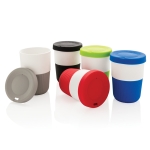 Large sustainable PLA takeaway cup, 380 ml green colour
