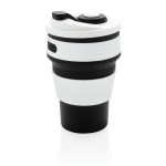 Branded foldable silicone mugs, 350 ml black colour
