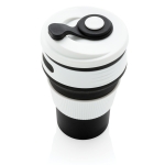 Branded foldable silicone mugs, 350 ml black colour