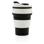 Branded foldable silicone mugs, 350 ml black colour fourth view