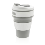 Branded foldable silicone mugs, 350 ml grey colour
