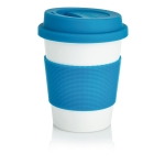 Biodegradable takeaway mug, dishwasher-safe, 350 ml blue colour