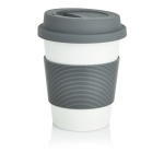 Biodegradable takeaway mug, dishwasher-safe, 350 ml grey colour