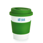 Biodegradable takeaway mug, dishwasher-safe, 350 ml green colour printing view