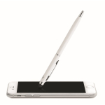 Aluminium pen with antibacterial treatment, blue ink white colour