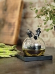 Oil and vinegar globe with black base and logo black colour