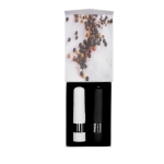 Electric salt and pepper grinder in two-tone rubber black colour