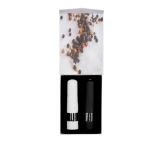Electric salt and pepper grinder in two-tone rubber black colour