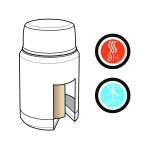 Liquid to go vacuum insulated, double-walled thermos black colour seventh view