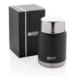 Liquid to go vacuum insulated, double-walled thermos black colour view with box