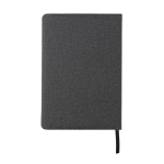 A5 notebook with pocket and card holder, ruled pages dark grey colour