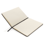 A5 notebook with pocket and card holder, ruled pages dark grey colour