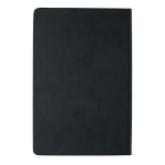 Branded notebook with pockets, A5, ruled pages black colour