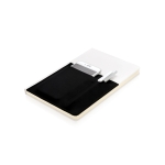 Branded notebook with pockets, A5, ruled pages white colour