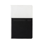 Branded notebook with pockets, A5, ruled pages white colour