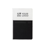 Branded notebook with pockets, A5, ruled pages white colour
