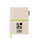 Eco personalised notebooks, A5, ruled pages, Yute Bambu