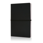 Softcover colourful notebook, A5, ruled pages black colour