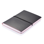 Softcover colourful notebook, A5, ruled pages black colour