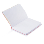 Softcover colourful notebook, A5, ruled pages black colour third view