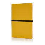 Softcover colourful notebook, A5, ruled pages yellow colour