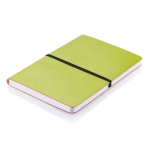 Softcover colourful notebook, A5, ruled pages green colour