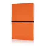 Softcover colourful notebook, A5, ruled pages orange colour