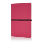 Softcover colourful notebook, A5, ruled pages pink colour