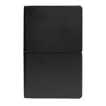 Modern notebook with flexible PU covers, A5, ruled pages black colour