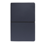 Modern notebook with flexible PU covers, A5, ruled pages navy-blue colour
