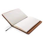 Branded notebooks with pockets, A5, ruled pages black colour