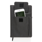 Branded notebooks with pockets, A5, ruled pages black colour